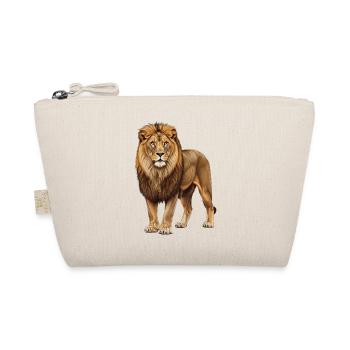Majestic lion head on vintage background - Organic Pouch - nature - Front