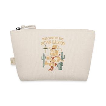 Bulldog Cowboy in Saloon Western Motif - Organic Pouch - nature - Front