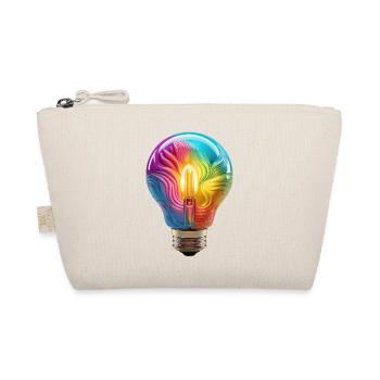 Colorful light bulb as a symbol of creativity - Organic Pouch - nature - Front