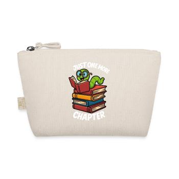 Just One More Chapter bookworm design - Organic Pouch - nature - Front