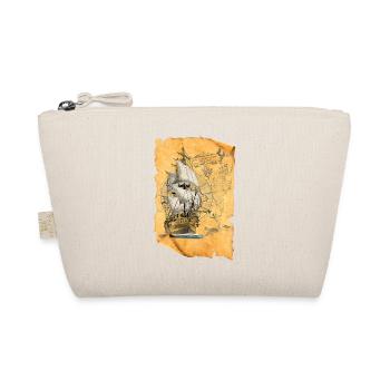 Antique sailing ship on parchment map - Organic Pouch - nature - Front