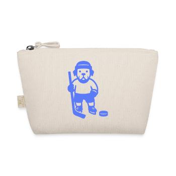 Minimalistischer Labrador Eishockey Spieler  - Organic Pouch - nature - Front