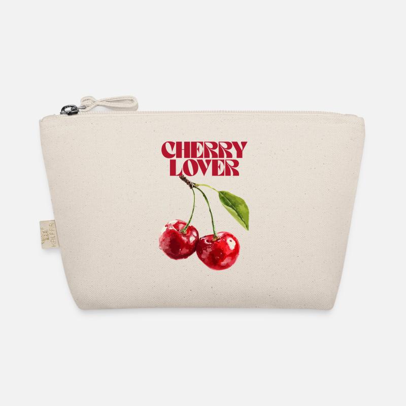 Cherry Lover Botanical Illustration Organic Pouch