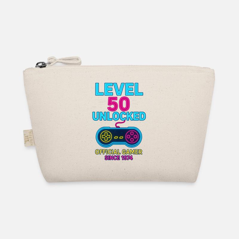 Level 50 Gamer Neon Design Organic Pouch