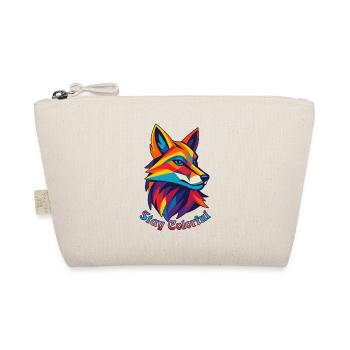 Vibrant Geometric Fox Illustration - Organic Pouch - nature - Front