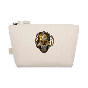 Golden Skull Baroque Ornament - Organic Pouch - nature - Front