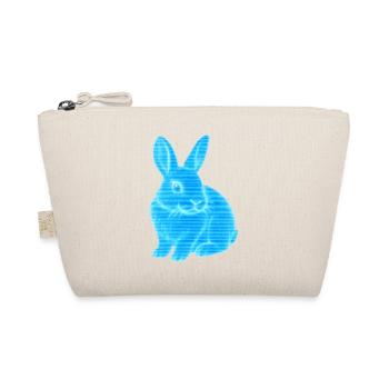 Neon Bunny Blue Glow - Organic Pouch - nature - Front