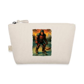 Sasquatch Hockey Bigfoot Hockey Player - Organic Pouch - nature - Front