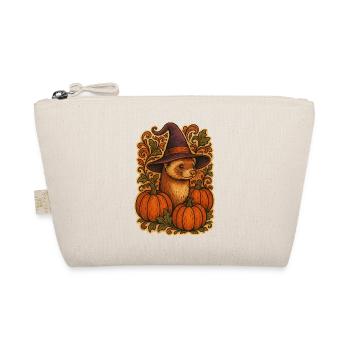 Pumpkin Witch Ferret Autumn - Organic Pouch - nature - Front