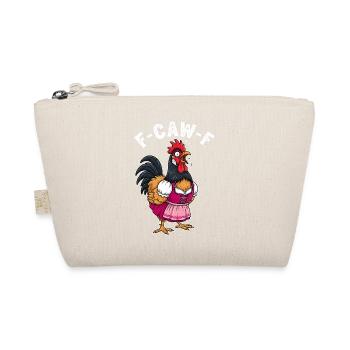 F-CAW-F Crow Funny Halloween Saying - Organic Pouch - nature - Front