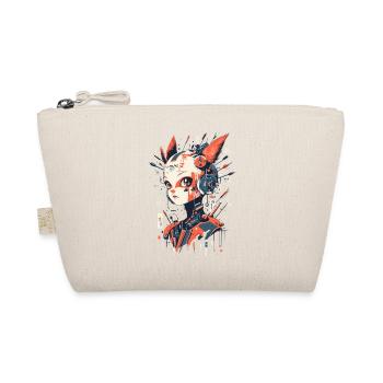 Anime Manga Girl - Cyborg Kitsune-XR7 - Organic Pouch - nature - Front