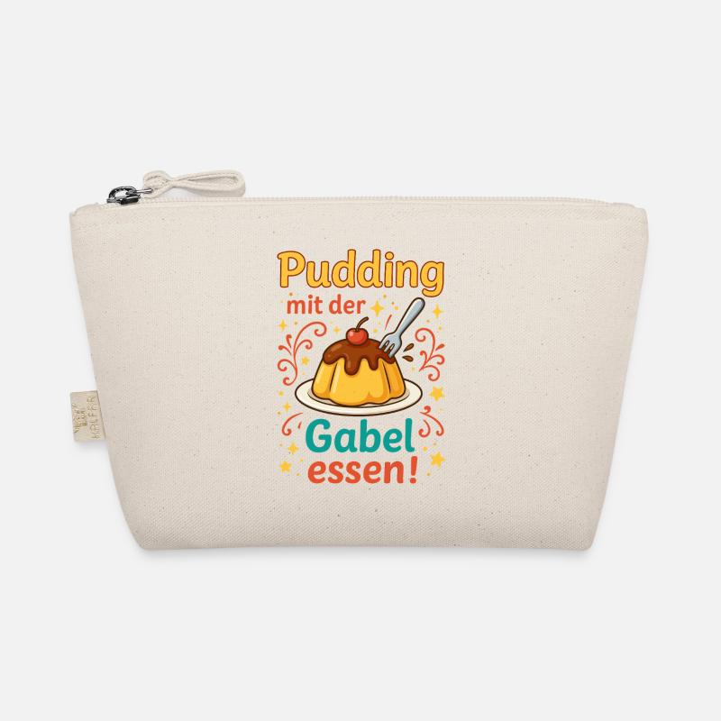 Pudding mit der Gabel Essen  Bio-Täschchen