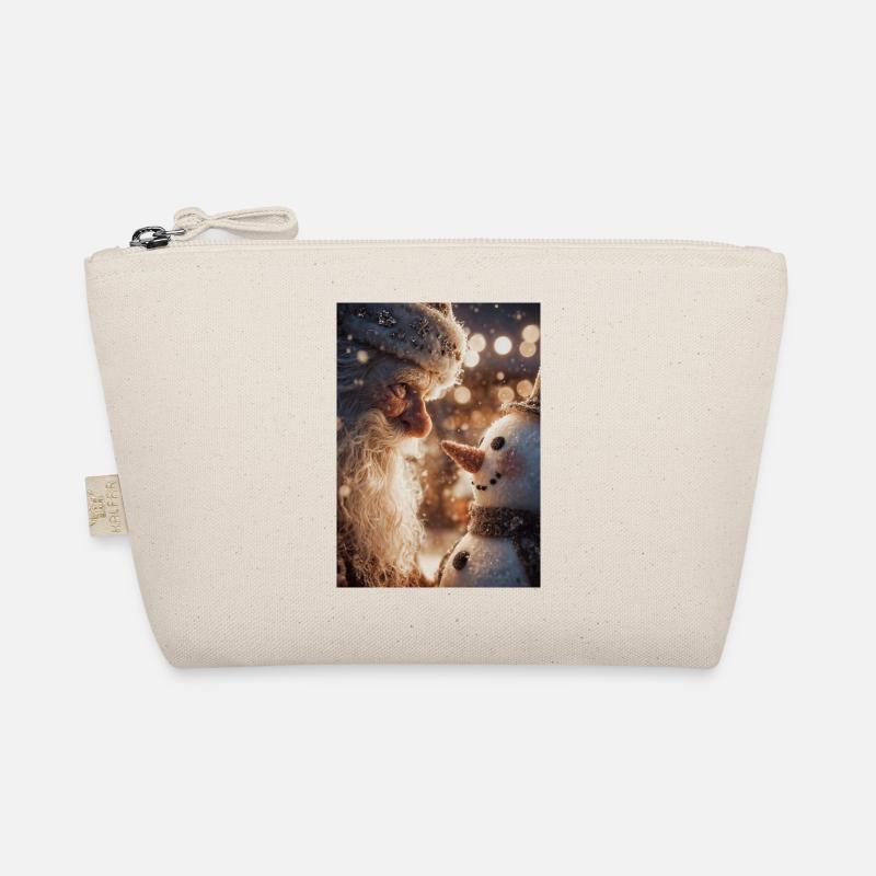 Snowbound Santa and Snowman Organic Pouch