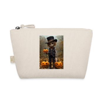 Haunted Scarecrow with Jack-O-Lanterns - Organic Pouch - nature - Front