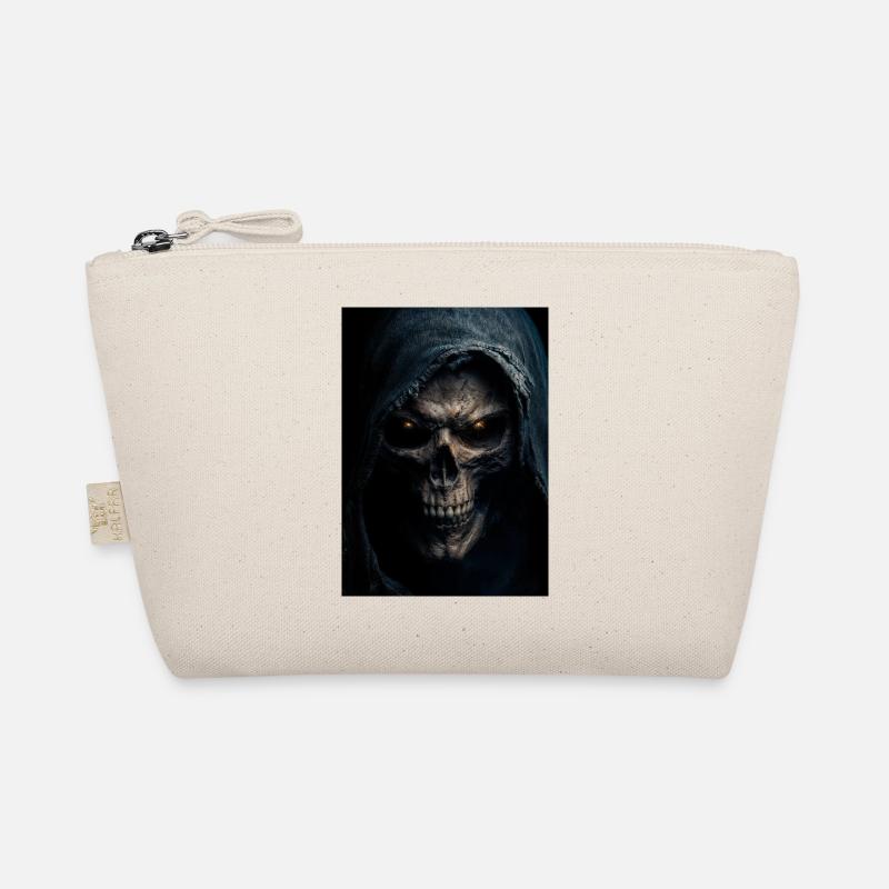 Schädel mit Kapuze Sensenmann Bio-Täschchen