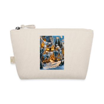 Cozy Snowy Village Winter Glow - Organic Pouch - nature - Front