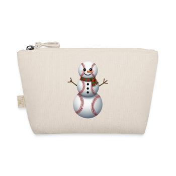 Cartoon Baseball Schneemann - Bio-Täschchen - Natur - Vorne