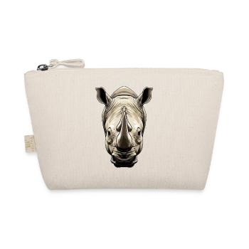 Rhino Illustration - Organic Pouch - nature - Front