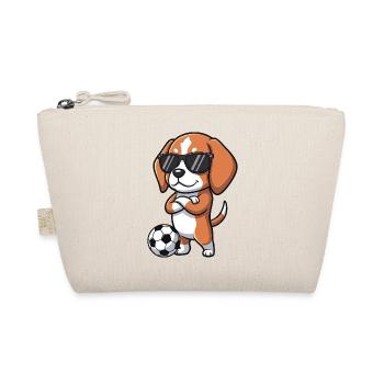 Cool beagle avec lunettes de soleil joueur de football - Trousse biologique - nature - Devant