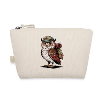 Wandering owl with backpack - Organic Pouch - nature - Front