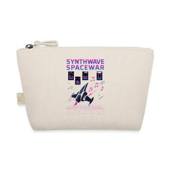 SYNTHWAVE SPACEWAR Retro Neon 80er Jahre Raumschiff - Bio-Täschchen - Natur - Vorne
