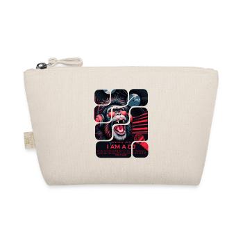 DJ monkey with headphones neon design - Organic Pouch - nature - Front