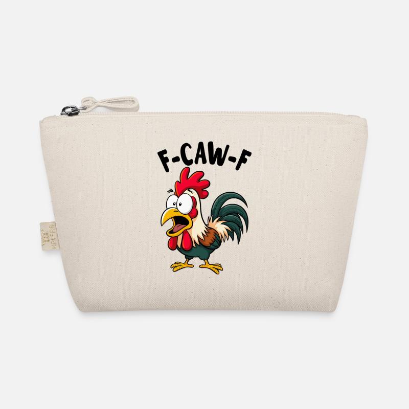 F CAW F Rooster Screaming Meme - Bio-Täschchen - Natur