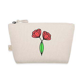 Poppy Poppies Minimalist Line Art 6 - Organic Pouch - nature - Front