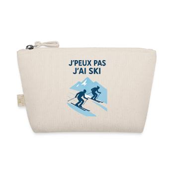 I can't I ski - Organic Pouch - nature - Front