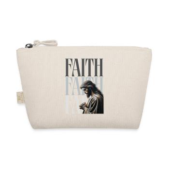 Light of Faith Prayer Portrait Faith Gives Hope - Organic Pouch - nature - Front