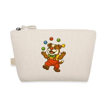 Juggling Clown Bulldog in Colorful Outfit - Organic Pouch - nature - Front