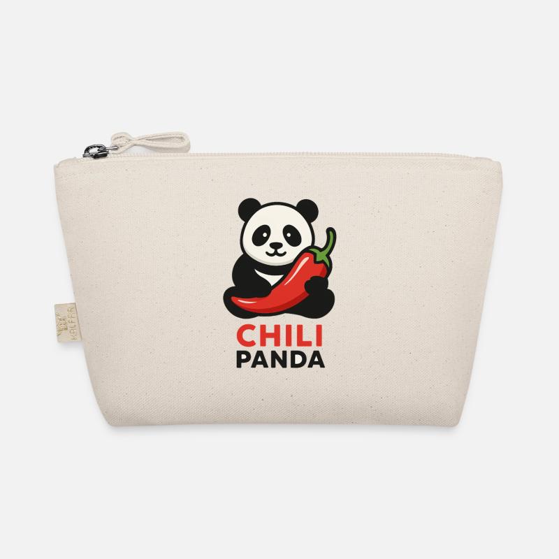 Chile Panda Illustration Organic Pouch