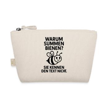 bienen summen singen text lustig witz - Bio-Täschchen - Natur - Vorne
