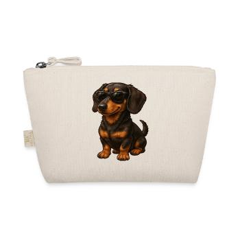 Cool dachshund with sunglasses for dog lovers - Organic Pouch - nature - Front
