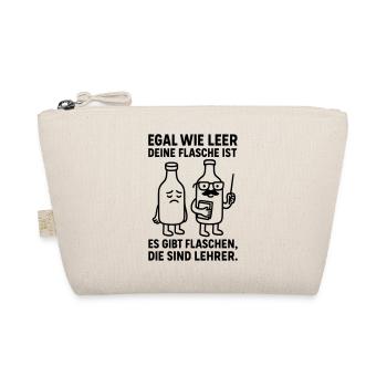 Bottle Empty Teacher Joke - Organic Pouch - nature - Front