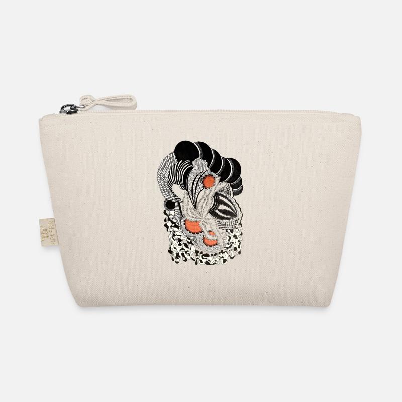 Ornamental Black & White Pattern Organic Pouch
