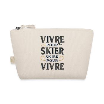 Live to Ski, Ski to Live - Organic Pouch - nature - Front