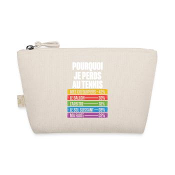 Les Raisons Drôles de Perdre Humour Coach Tennis - Trousse biologique - nature - Devant