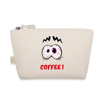 Ich brauche Kaffee! Lustiges Comic-Motiv - Bio-Täschchen - Natur - Vorne