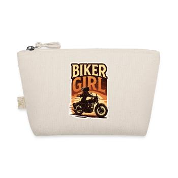 Biker Girl Motorcycle Geschenk - Bio-Täschchen - Natur - Vorne