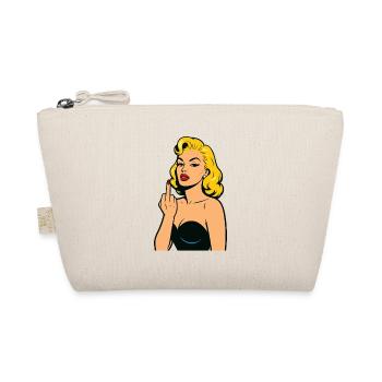 Femme Pop Art Rebelle Doigt d'Honneur - Trousse biologique - nature - Devant