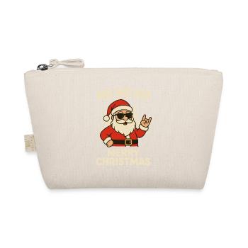 Santa Ho Ho Ho Merry Christmas - Organic Pouch - nature - Front