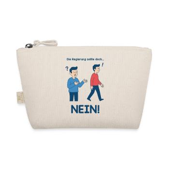 Nein zur Regierung Cartoon - Bio-Täschchen - Natur - Vorne