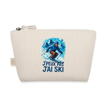 I can't I ski - Organic Pouch - nature - Front