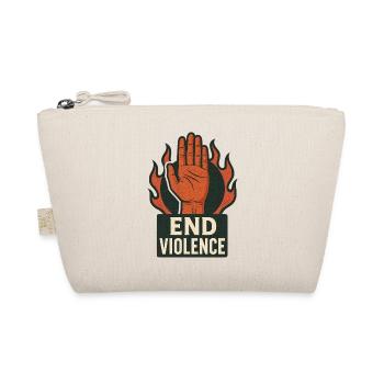 Main enflammée contre la violence - Trousse biologique - nature - Devant