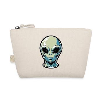 Alien Head Illustration - Organic Pouch - nature - Front