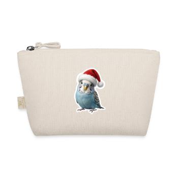 Blue budgie chirping Christmas carols - Organic Pouch - nature - Front
