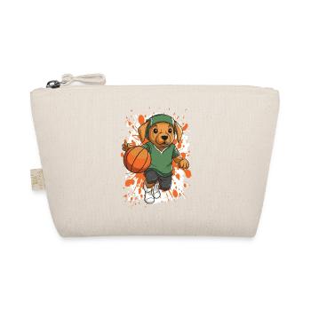 Basketball Hund im Grün - Bio-Täschchen - Natur - Vorne