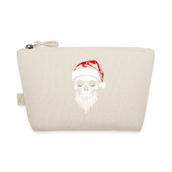 Schädel Santa Weihnachts - Skull - Bio-Täschchen - Natur - Vorne