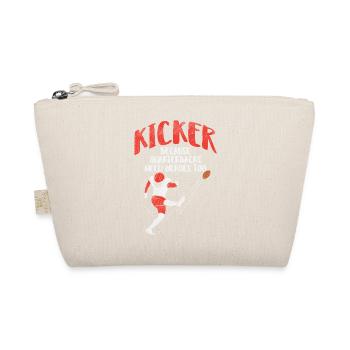 Kicker Hero Football Humor Punny Sports Graphic - Organic Pouch - nature - Front